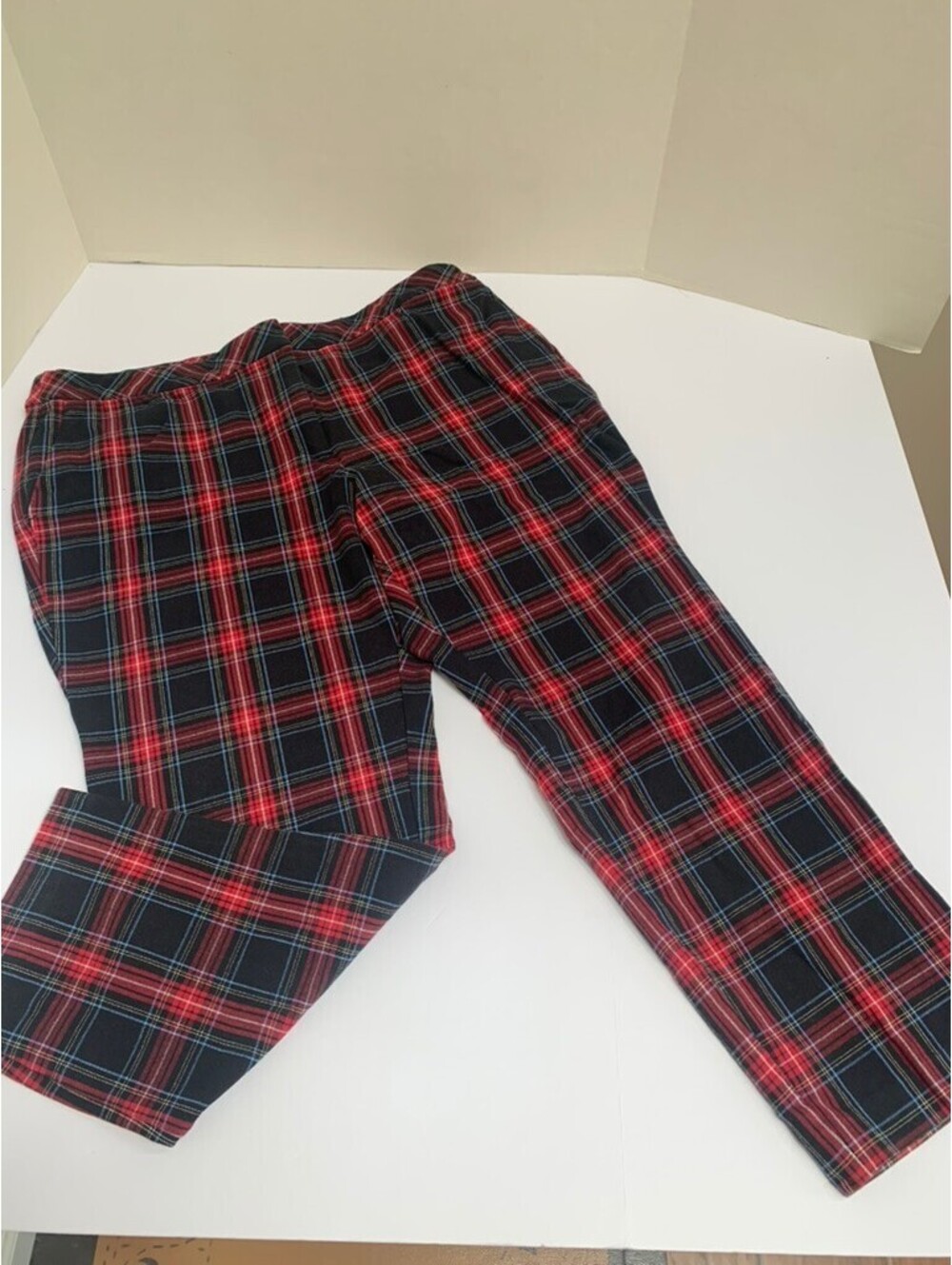 J Jill Bi-Stretch Tartan Plaid Pants Plus Size 18